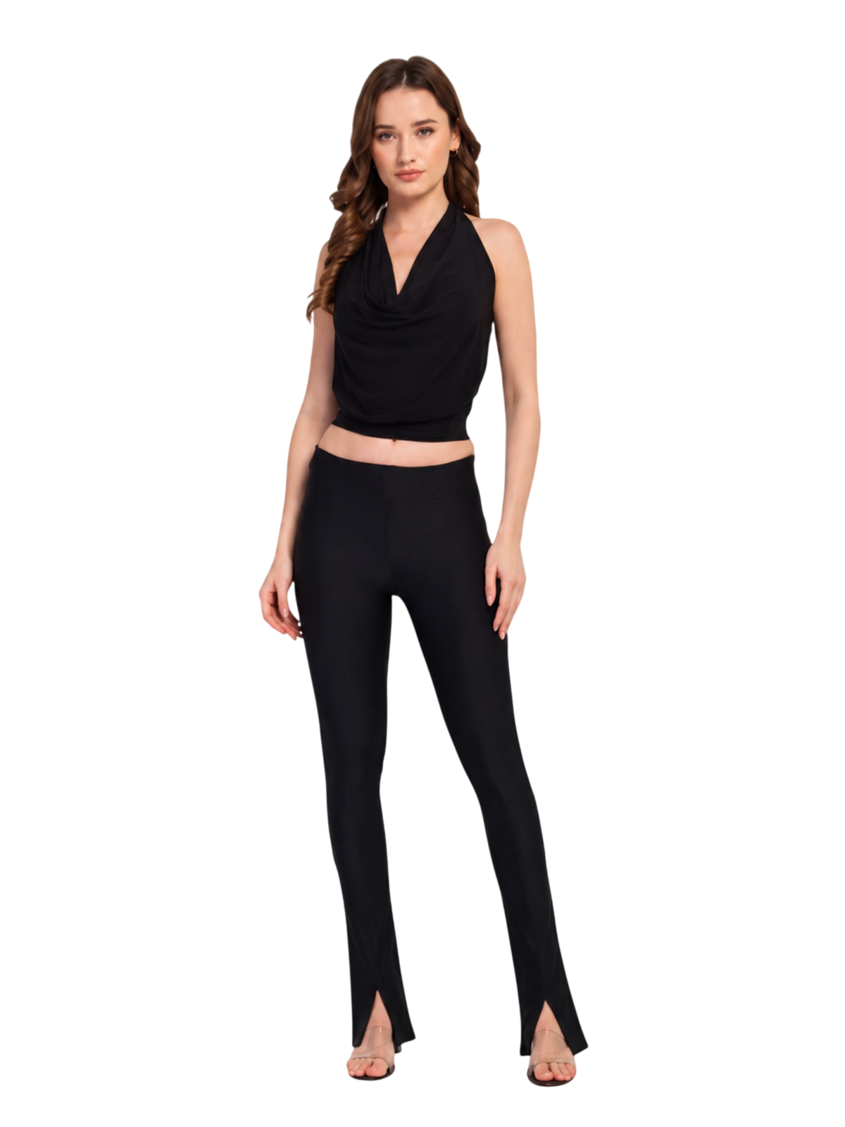 Yoga Split-hem Leggings - Eclipse