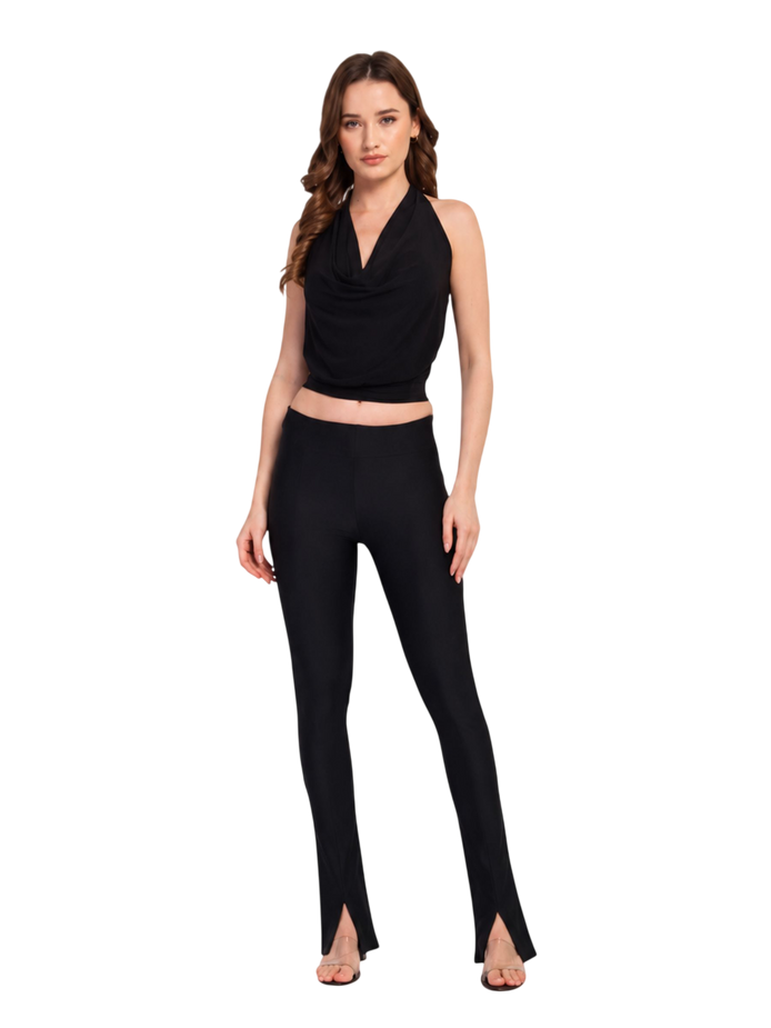 Yoga Split-hem Leggings - Eclipse